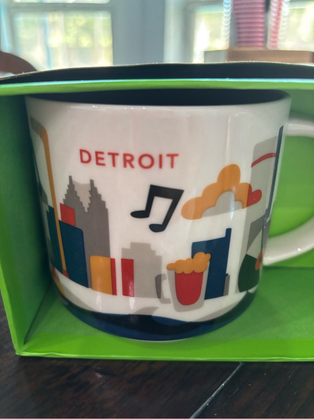Starbucks You Are Here  Detroit Mug with Multicolor Skyline Accents